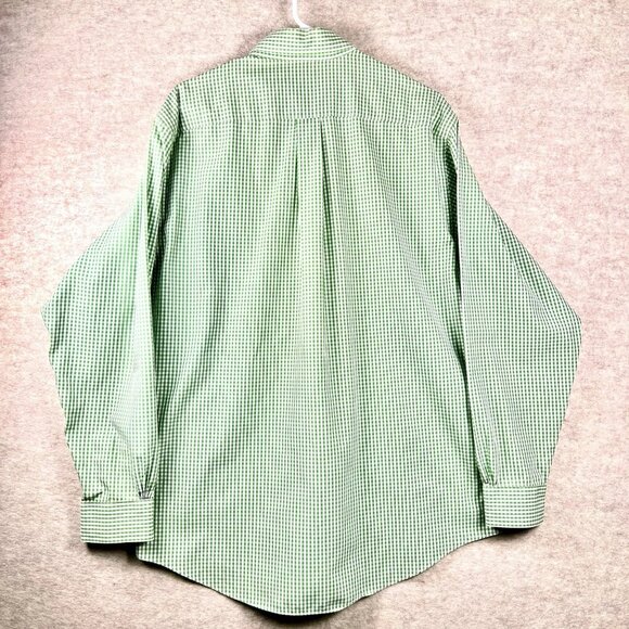 Brooks Brothers 1818 Men’s Button Down Dress Shirt Size Medium Green Logo - Picture 3 of 16